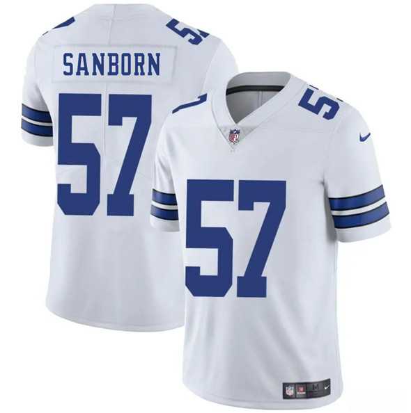 Men & Women & Youth Dallas Cowboys #57 Jack Sanborn White 2025 Vapor Untouchable Limited Stitched Jersey